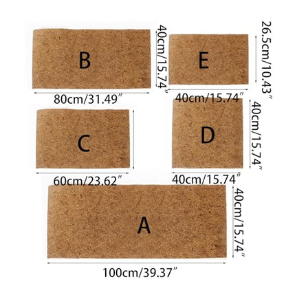Reptiles Carpet BeardedDragon Substrate CoconutFiber Bedding Mat for BeardedDragon Sleep Pad Terrariums Liner Accessory Terrariums Accessories for Small Pet - size: 80x40cm
