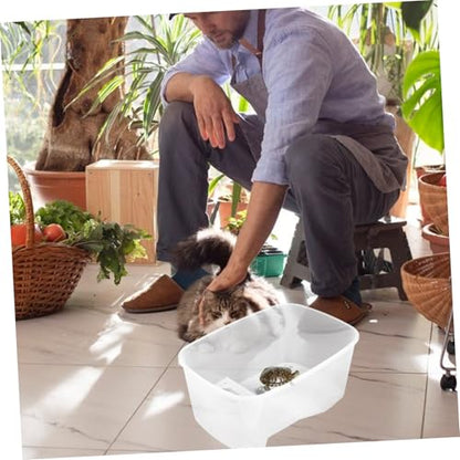 Happyyami Turtle Tank with Basking Platforms Spacious Transparent Habitat for Small Reptiles Easy Cleaning Design for Healthy Environment Turtle Creatures Tank