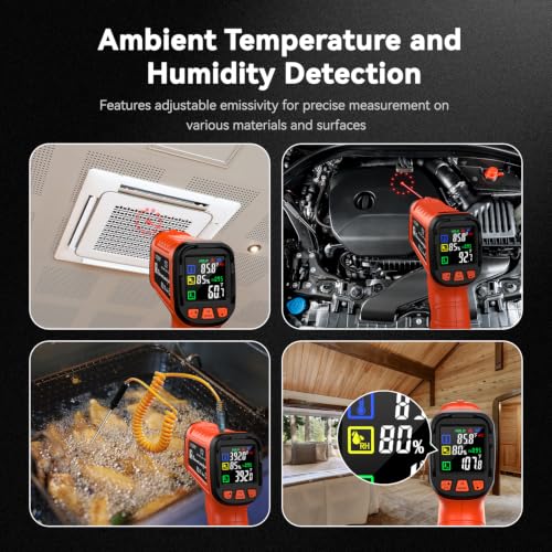 Infrared Thermometer Gun | -58°F to 2732°F, 50:1 - color: -58°F to 2732°F/-4°F to 932°F