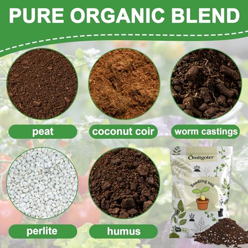 Organic Seed Starter Soil and Potting Mix 1qt ，100% Natural,Promotes Rapid Rooting & Germination - color: Sendling Soil, size: 1QT