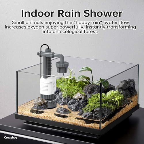 Fish Tank Vacuum Aquarium Gravel Cleaner 30W Strong Suction Electric Cleaner with Adjustable Motor for Efficient Water Change & Cleaning - 6-in-1 Automatic Removable Vacuum Electric Tool (White)