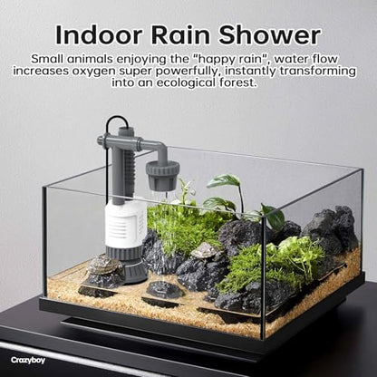 Fish Tank Vacuum Aquarium Gravel Cleaner 30W Strong Suction Electric Cleaner with Adjustable Motor for Efficient Water Change & Cleaning - 6-in-1 Automatic Removable Vacuum Electric Tool (White)