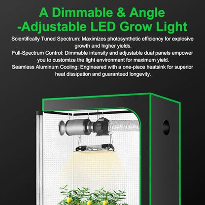 100W LED Plant Grow Light Meets Plant Growth Requirements Multi-Angle Adjustable, Hanging Design Suitable for Various Growing scenarios - size: 100W