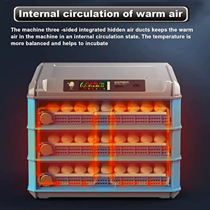 Egg Incubator, 192/256/500 Egg Incubator, Poultry Hatcher Machine with Automatic Egg Turning, Temperature & Humidity Control and LED Screen, General Purpose Incubator for Chickens Ducks Birds,256 - size: 256