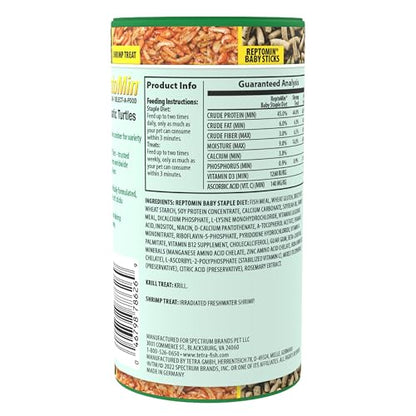 Tetra ReptoMin 3-in-1 Select-A-Food, 1.94 oz | Baby Sticks, Shrimp & Krill Treats For Aquatic Turtles With No Artificial Flavors - size: 1.94 Ounce (Pack of 1)