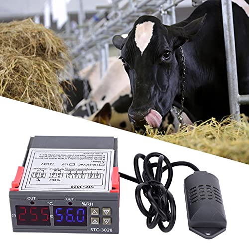 Temperature Controller STC 3028 12V Optional Integrated Sensor for Fermentation Reptile Incubation Home Brewing, 1°C Accuracy 0.1 Resolution Large Screen Display (24V) - size: 24V
