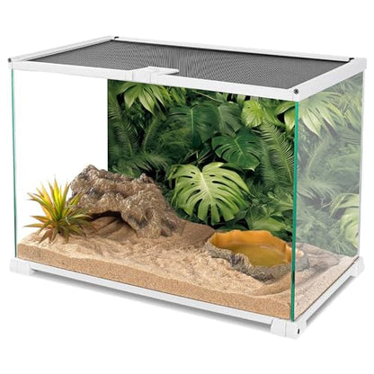 AWERT 36x24 inches Tropical Leaves Terrarium Background Polyester Reptile Habitat Background Rainforest Aquarium Background - size: 36x24in/90x60cm