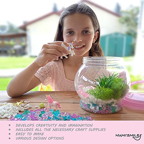 Make Your Own Light-Up Fairy & Unicorn Terrarium Arts and Crafts for Kids, Fairy Gifts for Girls Ages 4 5 6 7 8 9 10 Years, Best DIY Art Set, Unicorns Gifts & Little Girls Fairy Toys Birthday Present - style: Fairy & Unicorn