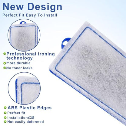 xbbwmrs 12-Pack Large Aquarium Filter Cartridges Compatible with Whisper Bio-Bag Power Filters - Assembled