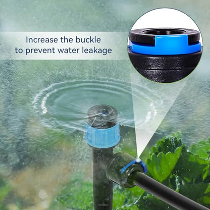 10PCS 1/4 inch Tubing Drip Irrigation Emitters Sprayer,360 Degree Drip Emitter Sprayer with Stake, Irrigation Dripper Sprinklers for Drip Irrigation System Parts & Connectors - color: 1/4" Drip Irrigation Emitters Sprayer