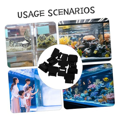 8pcs Aquarium Lid Clips Secure Escape Clips for Terrariums and Reptile Tanks Durable Locking Mechanism Easy Installation for Fish and Turtle Habitats