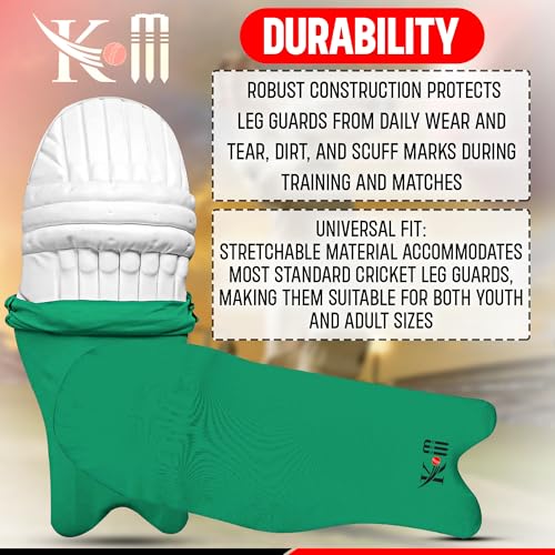 Cricket Batting Pads Covers – Waterproof, Durable & Stretchable – Protects Leg Guards from Dirt & Wear – Ideal for Training & Matches – One Size Fits Most (Pair)