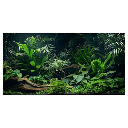 Aquarium Background, Aquatic Plant River Bed & Lake Tropical Undersea Tree Branch Fish Tank Background, 6 EVA Double-Sided Tapes 48x24 inches/120x60 - color: Fish, size: 48"L x 24"W
