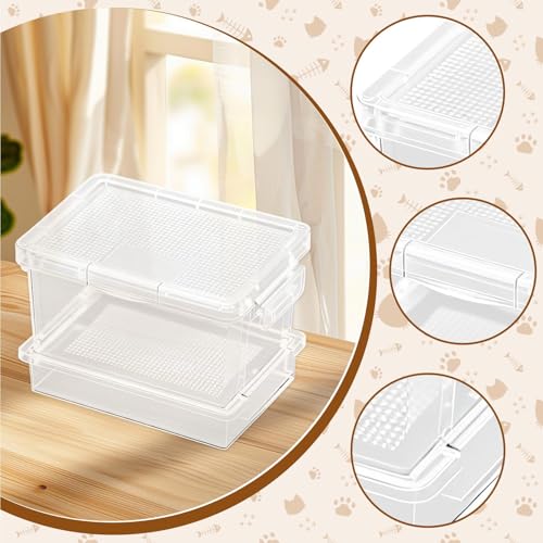 Reptile Breeding Box Crickets Feeder Container Mealworms Habitat Transparent House Clear Terrarium Portable Lightweight Suitable for pet breeding