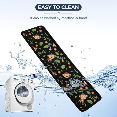 2 Pieces Refrigerator Door Handle Covers Anti Slip Kitchen Appliance Protector Sleeve Animal Print Monkey Microwave Dishwasher Fridge Handle Cover - color: Design(562)