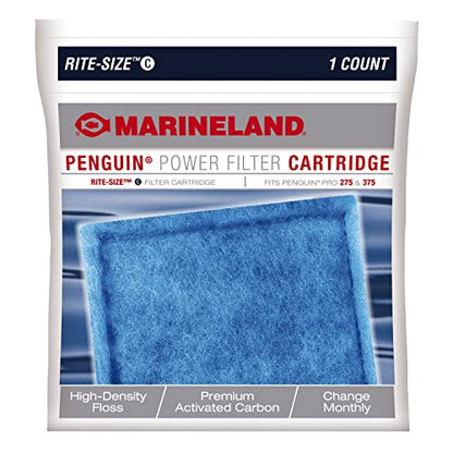 Marineland Penguin Power Filter Cartridges, Rite-Size C, 1-Count - size: 1-Count, style: Size C