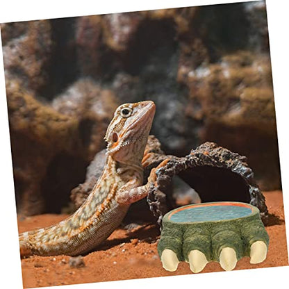 MERRYHAPY Reptile Food Container Bearded Pet Food Basin Snake Terrarium Lizard Water Dish