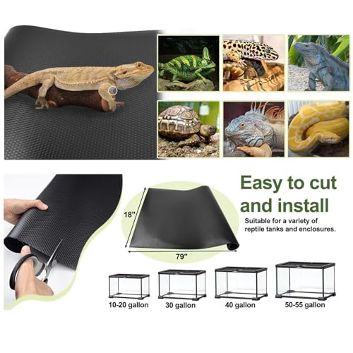 Reptile Mat Safe Anti-Slip Easy to Clean | Terrarium Liner Bedding for 40-Gallon Feeders - color: XL