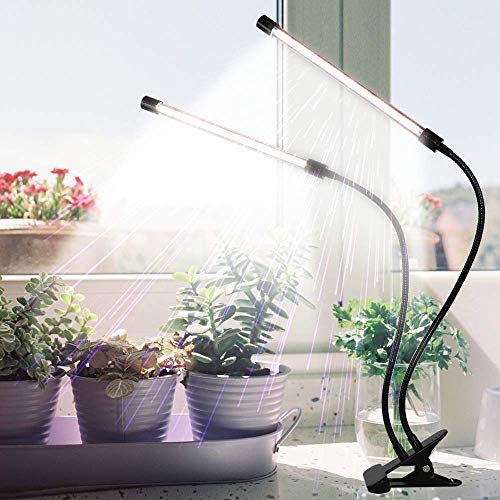 GHodec Grow Light,Full Spectrum White 84 LED Clip Plant Light | 6000K White Full Spectrum Desk Lamp for Indoor Plants Growing, 4/8/12H Timer & 5 Dimmable Levels
