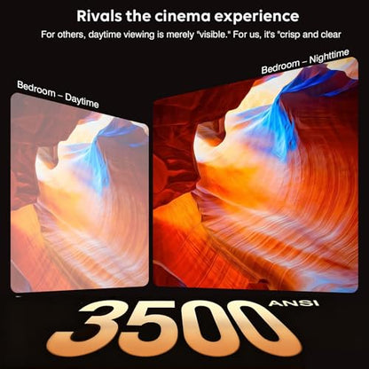 3500 ANSI Lumens Google TV Projector with WiFi and Bluetooth CR67 | with WIFI and Bluetooth,4K Support,Auto Focus & Keystone,Google Voice Assistant,60HZ Low Latency,Built in Cooling system