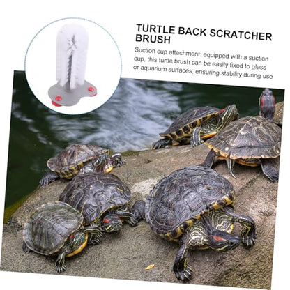 Toddmomy Aquarium Turtle Brush Suction Cup Turtle Shell Scrub Brush Reptile Cleaning Tool