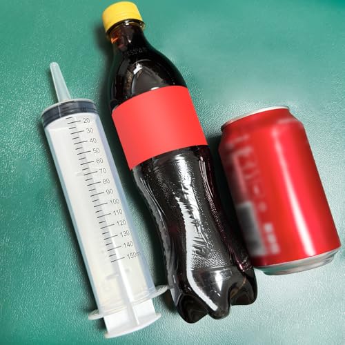 2 Pack Large Syringes (150 ML), Large Plastic Garden Industrial Syringes for Scientific Labs, Measuring, Watering, Refilling, Filtration Multiple Uses