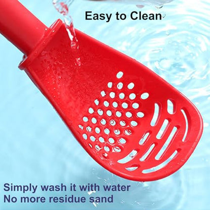 2 Pack Hamster Sand Bath Scoop - Plastic Litter Scooper for Chinchilla, Gerbil, Bearded Dragon, Reptile, Sifter Shovel for Small Animal Cage Cleaning, Hamsters Cage Accessories