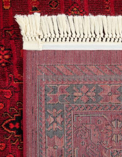 Unique Loom Tekke Collection Area Rug - Sheibani (3' 3" x 5' 3" Rectangle, Red/ Black) - size: 3'1" x 5'3" (Rectangular)