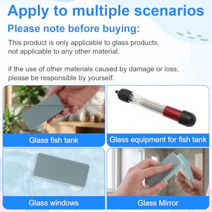 5Pcs Double Sided Aquarium Sponge Brush, Aquarium Glass Sponge | Dual-Action Fish Tank Glass Scraper and Sponge, Handheld Non-Scratch Cleaning Pad for Small Glass Aquarium Maintenance