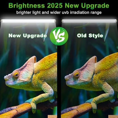 LUCKY HERP T8 15W UVB 5.0 Reptile Light, 18inch UVA UVB Reptile Light Bulb 2 Pack, Fluorescent Lamp for Reptiles Amphibians Lizards Chameleons - size: 18inch 5.0