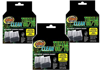 Zoo Med 6-Count Turtle Clean 50/75 Activated Carbon Inserts (3 Packages with 2 Carbon Inserts Each)