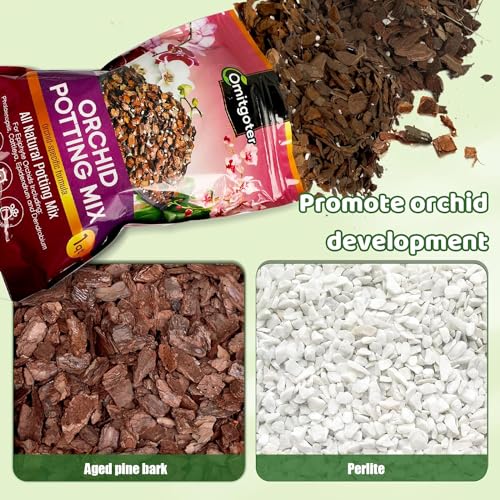 Organic Orchid Potting Mix 1qt, Mixture of Orchid Bark and Perlite, Specifically Formulated for Orchids - color: Orchid Soil, size: 1qt