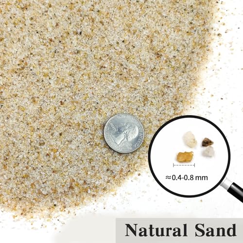 FANTIAN Aquarium Sand, 20 lbs Fish Tank Sand, Beige Aquarium Gravel | Aquarium Substrate Gravel, Safe for Fish Tank Shrimp Turtle Terrariums, Aquatic, Plant, Fire Pits, Candle, Vase, Craft - color: Beige, size: 20 LB