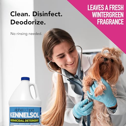 ATP KennelSol Disinfectant & Cleaner for Kennels, 128 fl oz, 4 ct | EPA-Registered, Concentrated Formula, Industrial Germicidal Detergent and Deodorizer for Shelters and Rescue Organizations - size: 128 Fl Oz (Pack of 4)