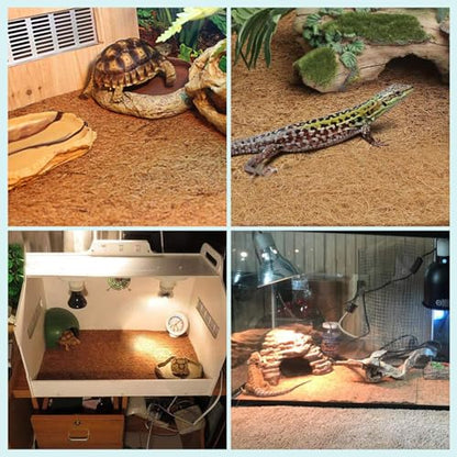 of 4 Natural Coconuts Fiber Reptiles Carpet for Tortoises and Lizards Terrariums Bedding Mat Substrate Liner Tortoises Bedding - size: S