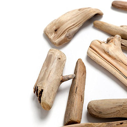 Driftwood Pieces for Crafts Frames Wreath Surf Art Beach Decor (1" - 4", 8OZ, 55pcs)
