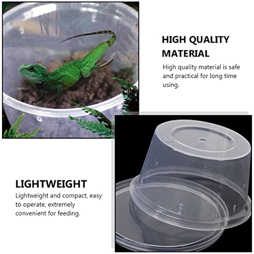 UKCOCO 20pcs Reptile Feeding Boxes Semi-Transparent Breeding Container with Ventilated Design for Lizards Snakes and Pets Quarantine Habitat