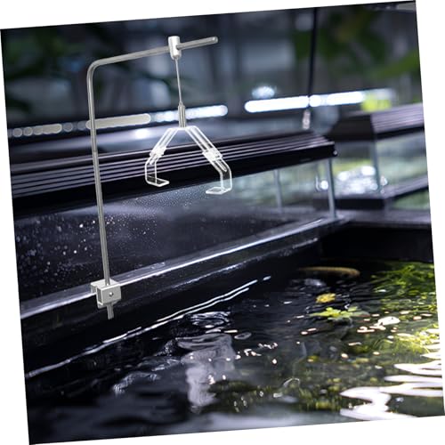 INOOMP Aquarium Light Mounting Bracket 2 Pack Adjustable Lamp Fixing Clip for Reptile Tanks and Terrariums Glass Tank Light Hanger with Secure Grip Precise Angle Adjustment Easy Install