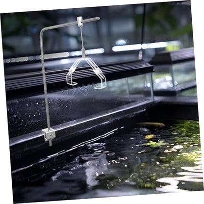 INOOMP Aquarium Light Mounting Bracket 2 Pack Adjustable Lamp Fixing Clip for Reptile Tanks and Terrariums Glass Tank Light Hanger with Secure Grip Precise Angle Adjustment Easy Install