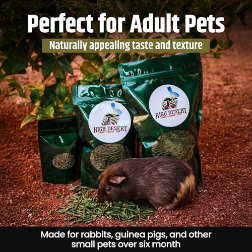 High Desert Timothy Hay Pellets for Rabbits, Guinea Pigs, Small Pets, 63 oz | Compressed Grass Fiber Formula, Supports Healthy Digestion, Great For Chinchillas, Hand Packed in the USA, Low Dust Mess Free - size: 3.94 Pound (Pack of 1)