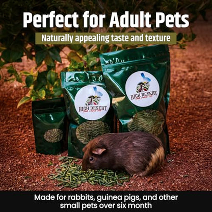 High Desert Timothy Hay Pellets for Rabbits, Guinea Pigs, Small Pets, 31 oz | Compressed Grass Fiber Formula, Supports Healthy Digestion, Great For Chinchillas, Hand Packed in the USA, Low Dust Mess Free - size: 1.94 Pound (Pack of 1)