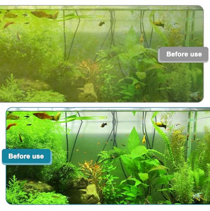 hygger Aquarium Magnet Glass Cleaner, Magnetic Fish Tank Cleaner with 2 Blades For Glass and Acrylic Aquariums, Aquarium Algae Scraper with Super Strong Magnet for Fish Tanks 0.3-0.6Inch Thickness (L) - size: L for Glass Thickness：0.3"-0.6"
