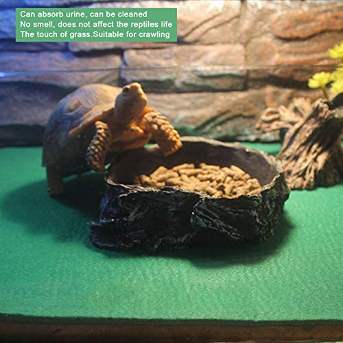 Reptile Carpet Pad Moisturizing Water Absorption Polyester Mat Durable Hygienic Habitat Liner for Lizards Snakes Turtles 100x40cm 257g
