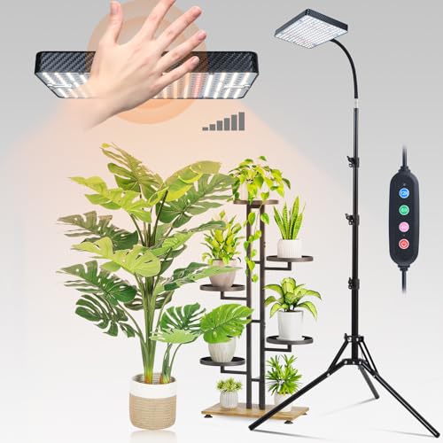 FECiDA Smart Control 25 Watt LED Grow Light with Stand, 4/8/12/16/20H Timer, Bright Enough Like A Small Sun Grow Lights for Indoor Plants, Bonsai Tree, 24"-64" Height Adjustable - size: Stand-1Head-25W-Timer-Dimming