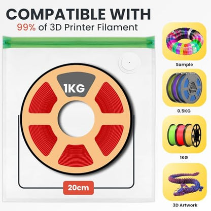 3D Printer Filament Storage Bags Vacuum Storage Bags Kit 3D Printer Accessories with Storage Bags (13x15 inches), Desiccants, Auto Pump, Sealing Clips, Humidity Resistant (10 Bags + Electric Pump) - style: 10 Bags Kit