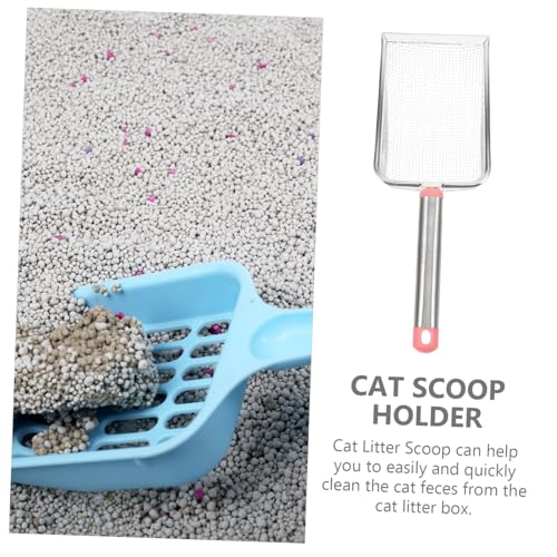 Sosoport Stainless Steel Cat Litter Scoop Mesh Design Litter Shovel for Easy Cleaning of Pet Waste for Cats and Reptiles Mesh