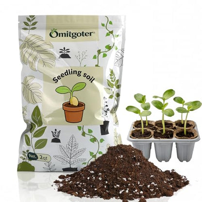 Organic Seed Starter Soil and Potting Mix 1qt ，100% Natural,Promotes Rapid Rooting & Germination - color: Sendling Soil, size: 1QT
