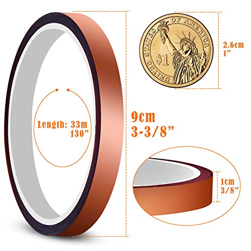 selizo Heat Tape for Heat Press, 6 Packs Heat Transfer Tape Heat Resistant High Temperature Tape for Sublimation on Coffee Mugs, HTV Craft on T-Shirt Fabrics - color: Brown