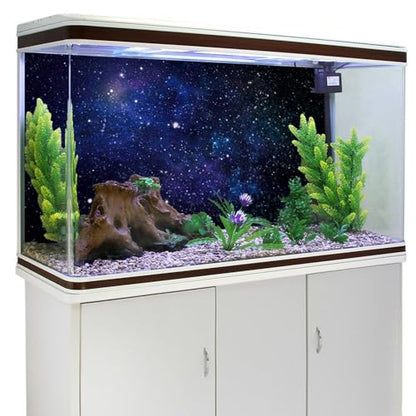 24x16 inches Galaxy Aquarium Backdrop Blue Starry Sky Fish Tank Background | AWERT Universe Space Nebula Stars Terrarium Background - size: 24x16in/60x40cm
