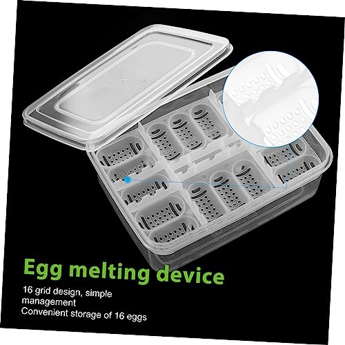 YARNOW Gecko Incubator 2pcs 16 Compartments Eggs Incubation Tray for Reptile Breeding Box